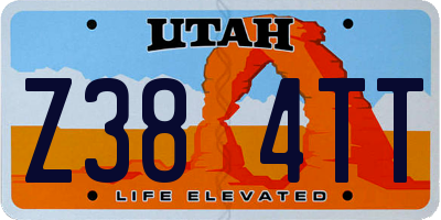 UT license plate Z384TT