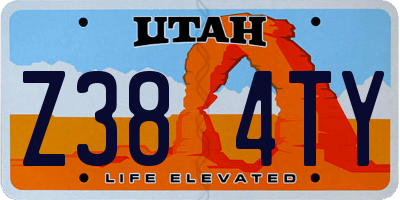 UT license plate Z384TY