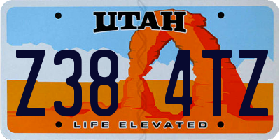 UT license plate Z384TZ