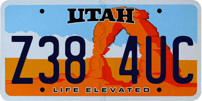 UT license plate Z384UC