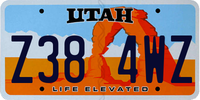 UT license plate Z384WZ