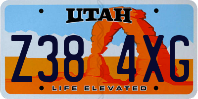 UT license plate Z384XG