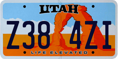 UT license plate Z384ZI