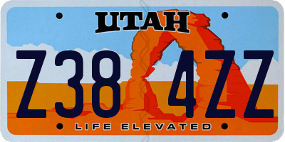 UT license plate Z384ZZ