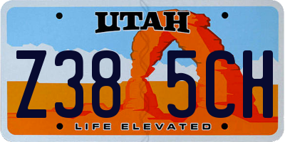 UT license plate Z385CH
