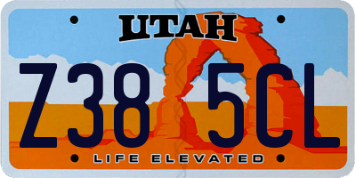 UT license plate Z385CL