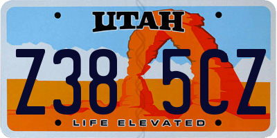 UT license plate Z385CZ