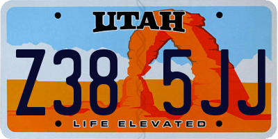 UT license plate Z385JJ
