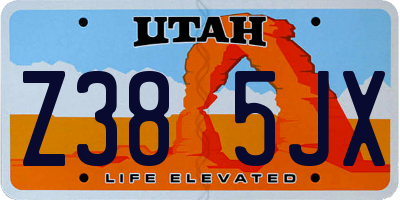 UT license plate Z385JX