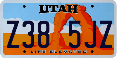 UT license plate Z385JZ