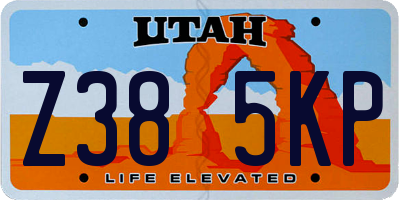UT license plate Z385KP