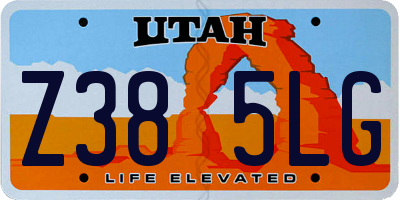UT license plate Z385LG