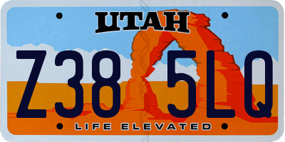 UT license plate Z385LQ