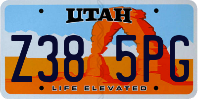 UT license plate Z385PG