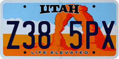 UT license plate Z385PX
