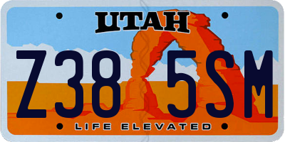 UT license plate Z385SM