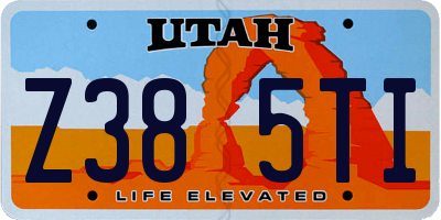 UT license plate Z385TI
