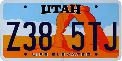 UT license plate Z385TJ