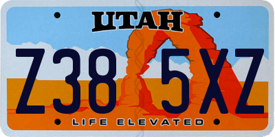 UT license plate Z385XZ
