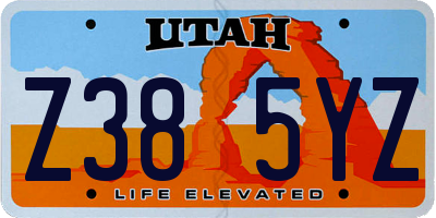 UT license plate Z385YZ