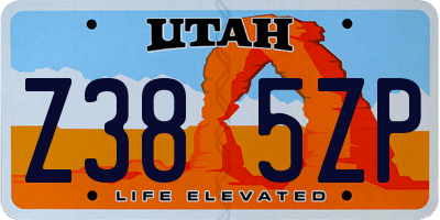 UT license plate Z385ZP
