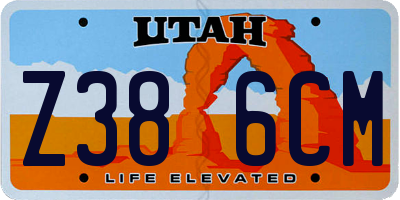 UT license plate Z386CM