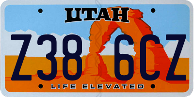 UT license plate Z386CZ