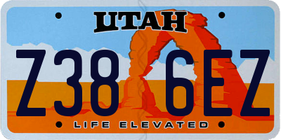 UT license plate Z386EZ