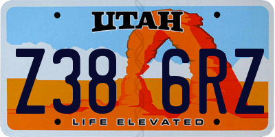 UT license plate Z386RZ