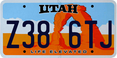 UT license plate Z386TJ