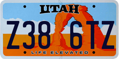 UT license plate Z386TZ