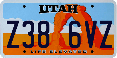 UT license plate Z386VZ