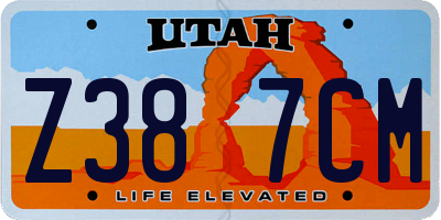 UT license plate Z387CM