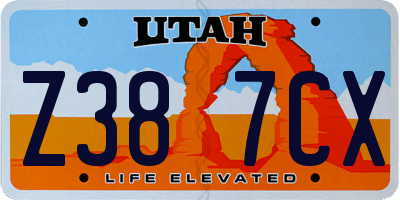 UT license plate Z387CX