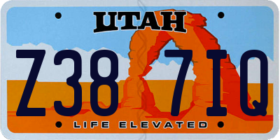 UT license plate Z387IQ