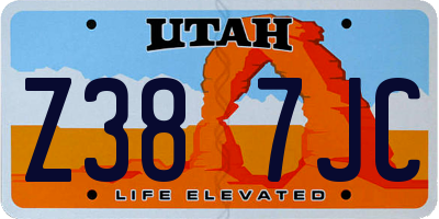 UT license plate Z387JC