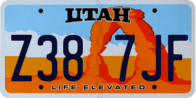 UT license plate Z387JF