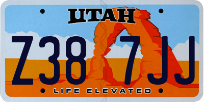 UT license plate Z387JJ
