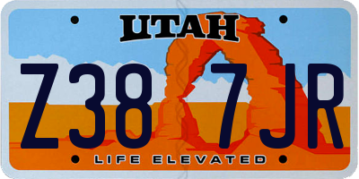 UT license plate Z387JR