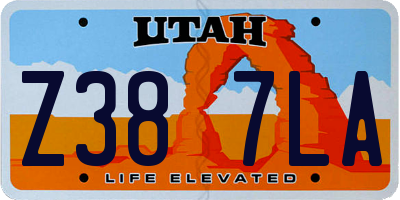 UT license plate Z387LA