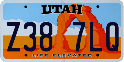 UT license plate Z387LQ