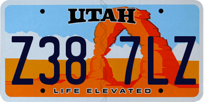 UT license plate Z387LZ