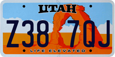 UT license plate Z387QJ
