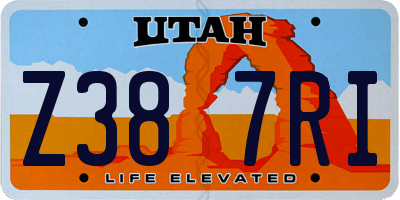 UT license plate Z387RI