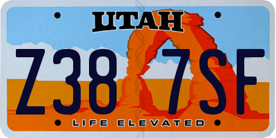 UT license plate Z387SF