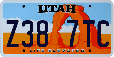UT license plate Z387TC