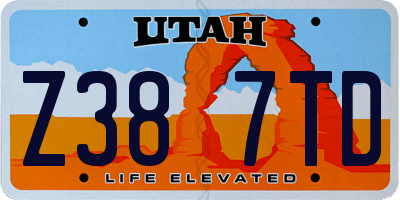 UT license plate Z387TD