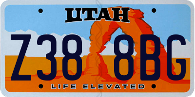 UT license plate Z388BG