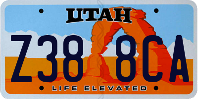 UT license plate Z388CA
