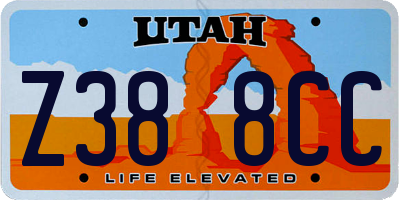 UT license plate Z388CC